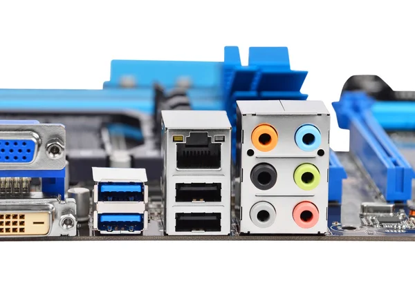 Connector of computer motherboard — Stock Photo, Image