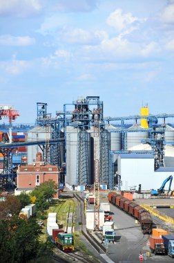 liman tahıl kurutucular ve tren