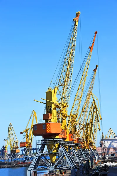 Cargo crane and train — Stock Photo, Image