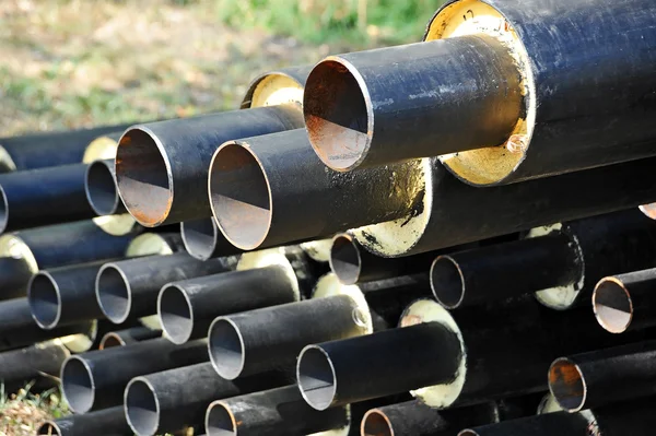 Steel pipe with heat insulation — Stock Photo, Image