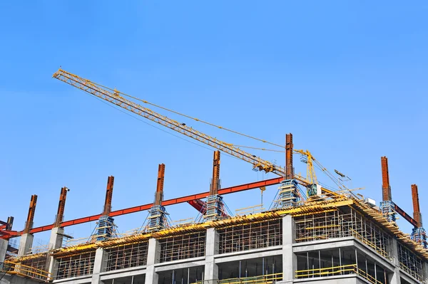 Crane and construction site — Stock Photo, Image