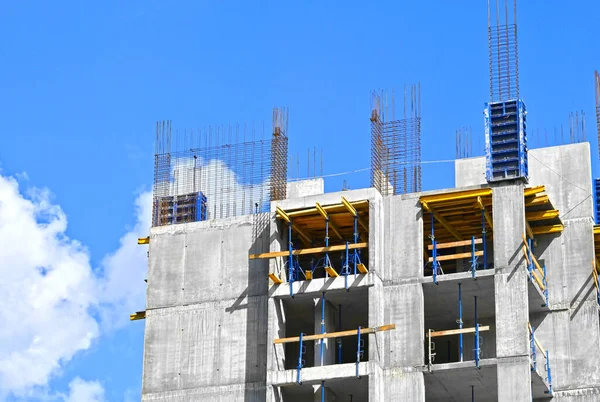 High Rise Building Construction Site Work Scaffolding — Stock Photo, Image