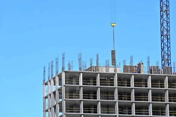 Crane Building Construction Blue Sky — Stock Photo, Image