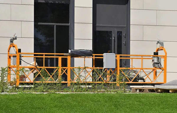 Gondole Suspendue Construction Berceau Plate Forme Zlp Sur Construction — Photo