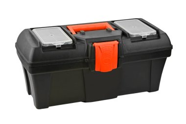 Araç için plastik kutu, beyaz arkaplanda izole