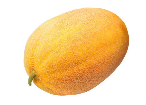 Hela Kantaloup Melon Isolerad Vit Bakgrund — Stockfoto