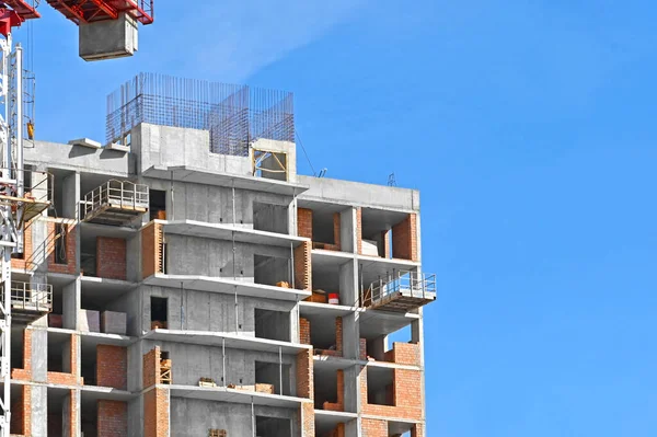 Hochhaus Baustelle Mit Gerüsten — Stockfoto