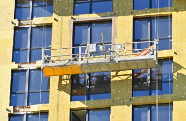 Bekleyen Platform Beşik İnşaat Gondolu, Duvarda ZLP