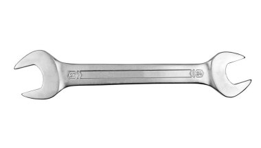 Beyaz arka plan üzerinde izole yeni çelik anahtarı