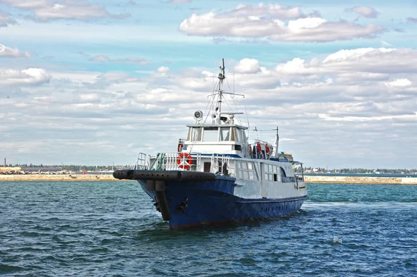 Oude Stoomboot Bij Havenpier Odessa Oekraïne — Stockfoto