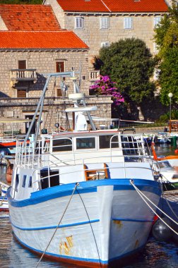 Motor Yat Limanı iskele, Hırvatistan, Avrupa