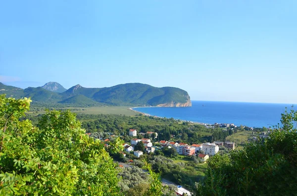 Widok Latem Nadmorskich Krajobrazów Czarnogórze — Zdjęcie stockowe