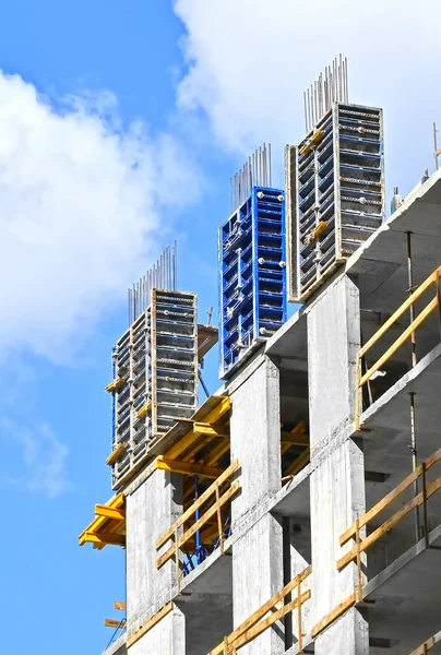 Building Construction Site Formwork Reinforsment — Stock Photo, Image