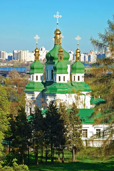 Kloktoren Van Vydubitsky Klooster Kiev Oekraïne — Stockfoto