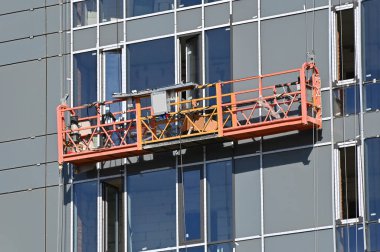 Bekleyen Platform Beşik İnşaat Gondolu, Duvarda ZLP