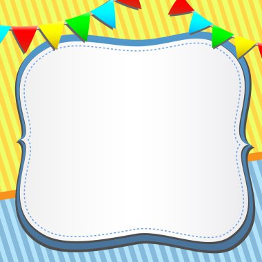 çerçeve ile vektör tebrik kartı