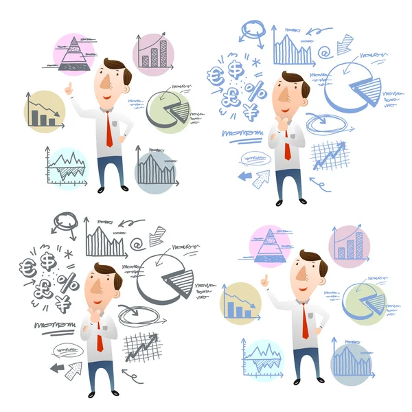 el doodle çizelgeleri ile işadamı