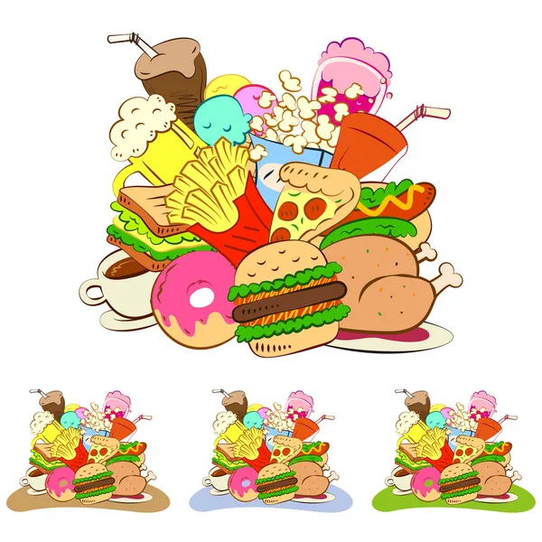 Fast food set Royalty Free Stock Vectors