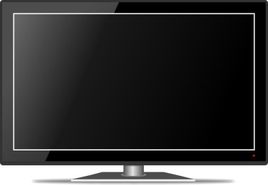 vektör görüntü ekran - 4 tv panelleri beyaz zemin üzerine