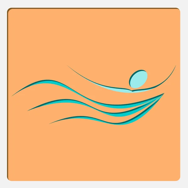 Symbol of swimming pool for web and mobile application — Stock Vector