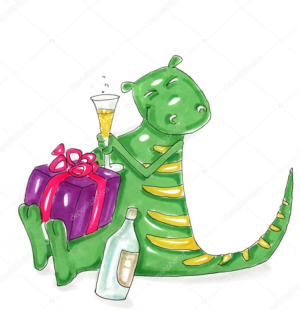 Zwierzęta Rysunek Satyryczny Smoki I Dinozaury Zdjęcie