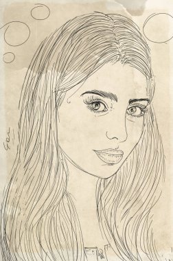 Moda partisi hediyesi olarak çok ırklı kadın portreleri. 