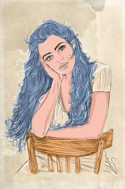 Moda partisi hediyesi olarak çok ırklı kadın portreleri. 