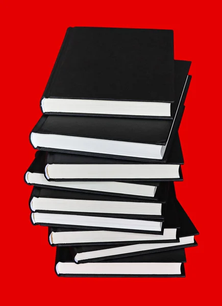 Buku di atas merah — Stok Foto