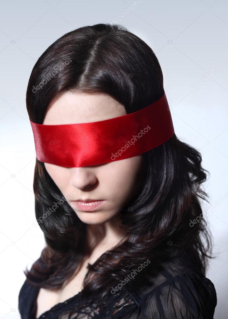 Woman with blindfolder