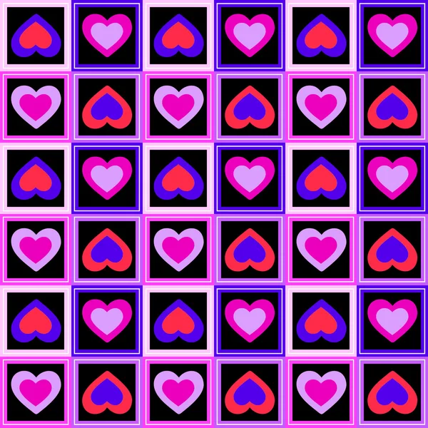 Hearts and squares — Stock Photo, Image