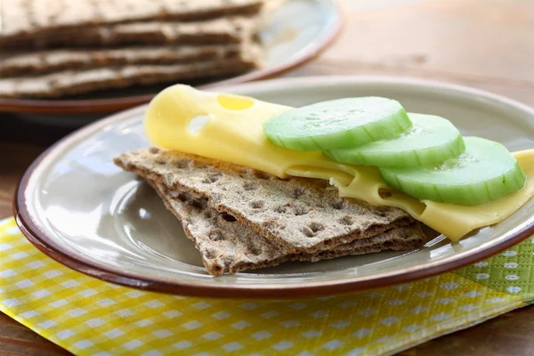 Café da manhã com pão crocante — Fotografia de Stock