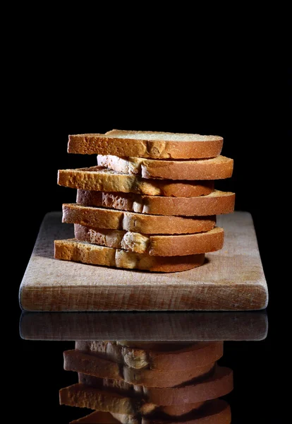 Pão torradas pilha — Fotografia de Stock