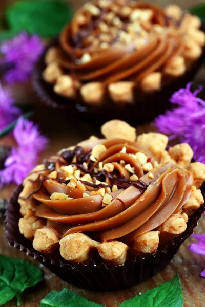 Mini caramel tart — Stock Photo, Image