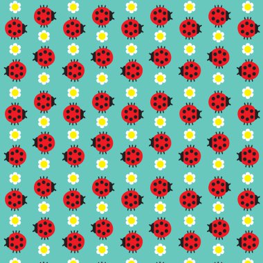 ladybugs ve çiçekler