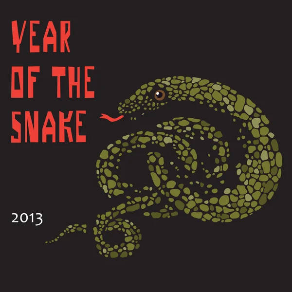 Nouvel An chinois 2013 Traduction : Snake Year — Image vectorielle