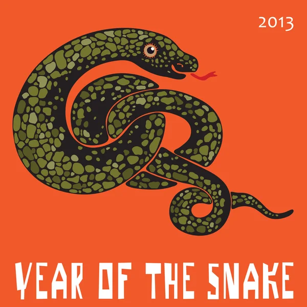 Κινεζική νέο έτος 2013 μετάφραση: Φίδι έτος — Διανυσματικό Αρχείο
