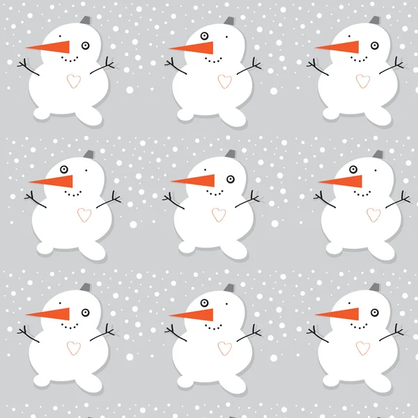 Muñeco de nieve divertido — Vector de stock