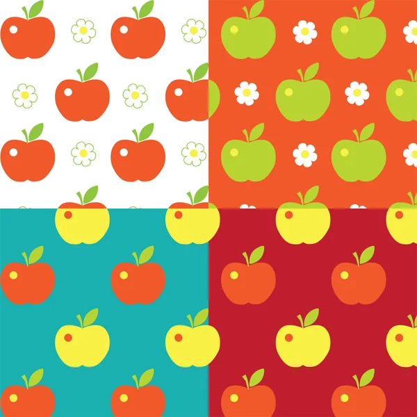 Äpfelmuster — Stockvektor