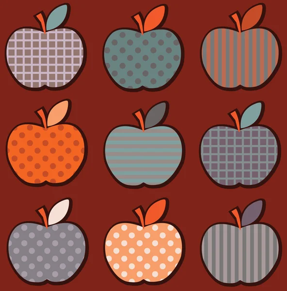 Bomull äpplen — Stock vektor