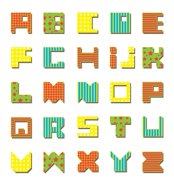 Renkli alfabesi — Stok Vektör