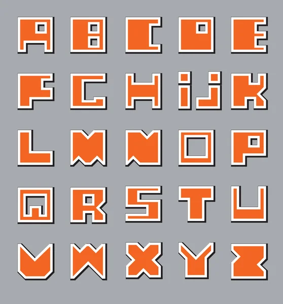 Rotes Alphabet — Stockvektor