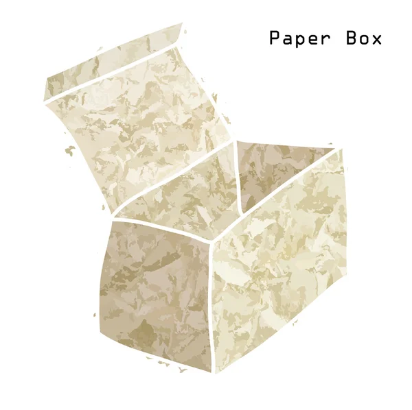 Eski kağıt boş kutu — Stok Vektör