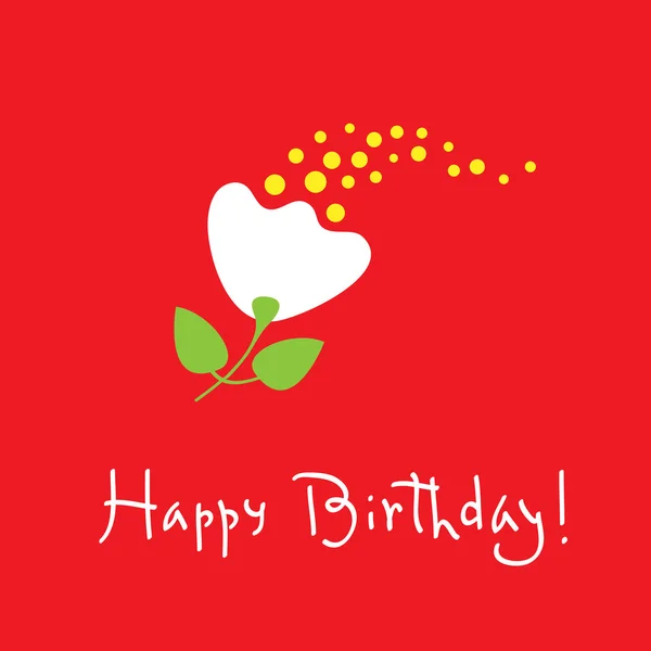 Floral greeting card. Happy birthday! — Stock Vector
