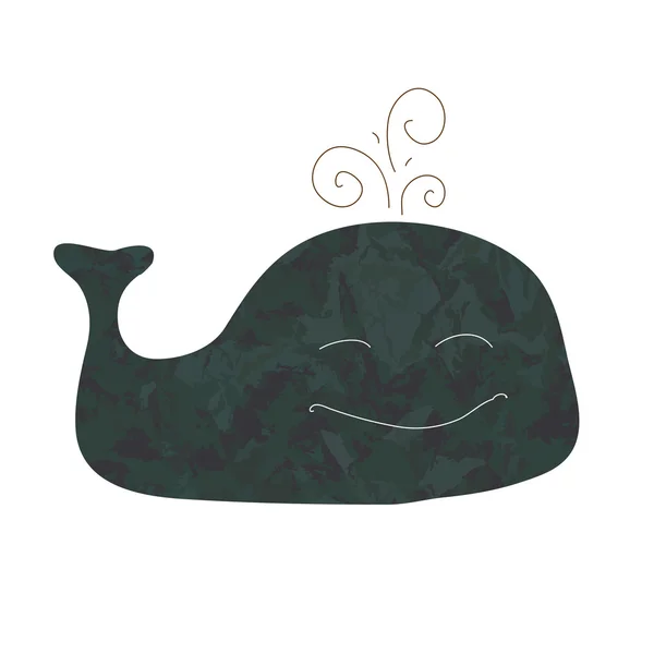 Whale-ikonen — Stock vektor
