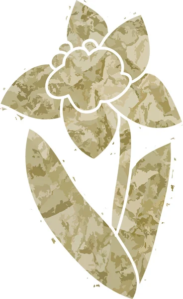 Icono de flor. Narciso — Vector de stock