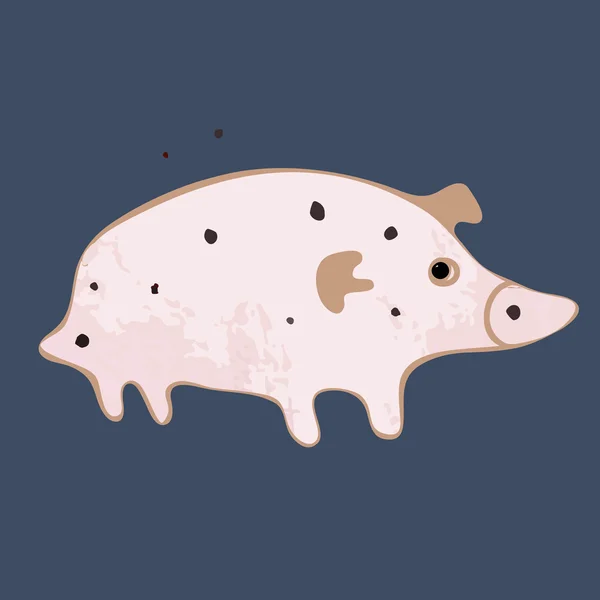 Lilla grisen. — Stock vektor