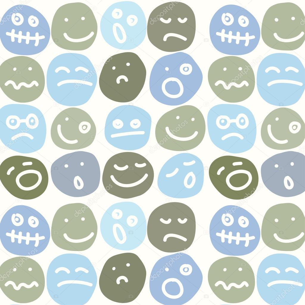 Seamless pattern of smiles