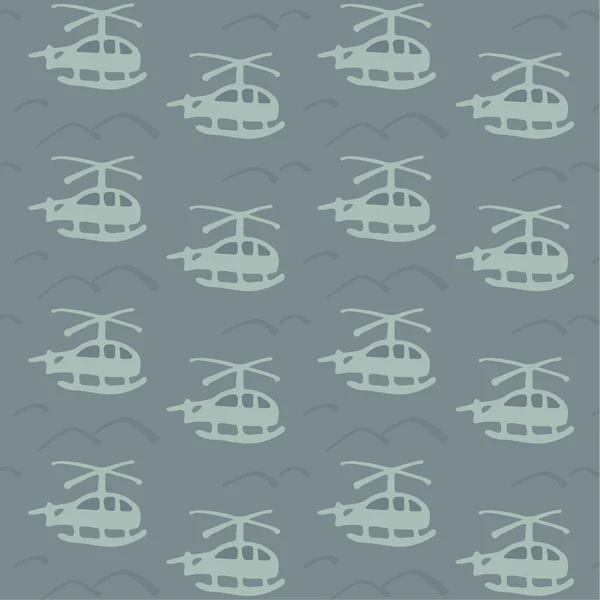 Helicopter pattern. Military design — Stock Vector