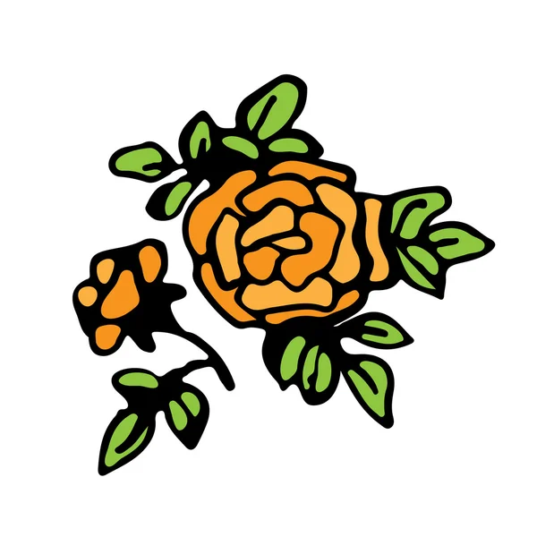 Rose ! Design rétro — Image vectorielle