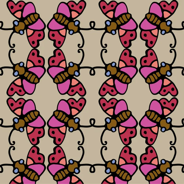 Färgade fjäril mönster — Stock vektor